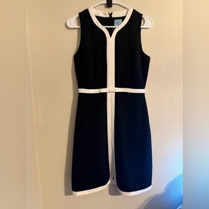 CeCe- SZ 0-  Black and White Contrast Mini Dress